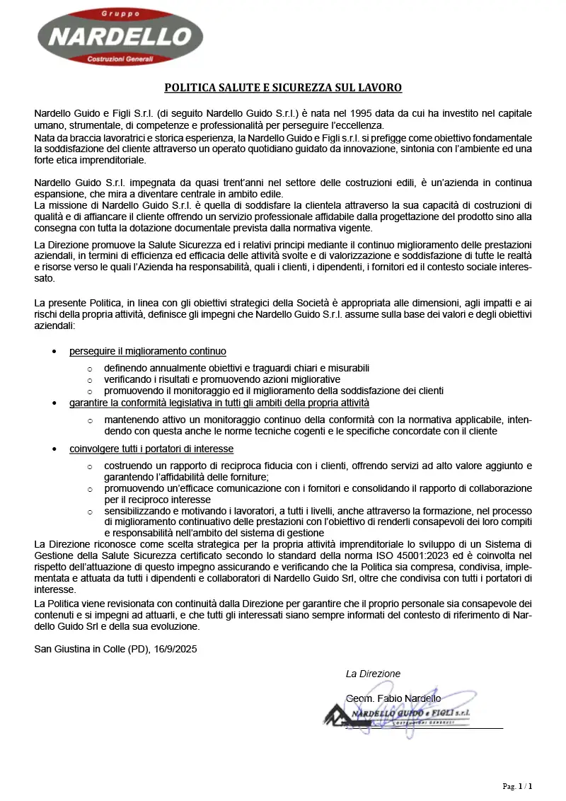 salute e sicurezza sul lavoro