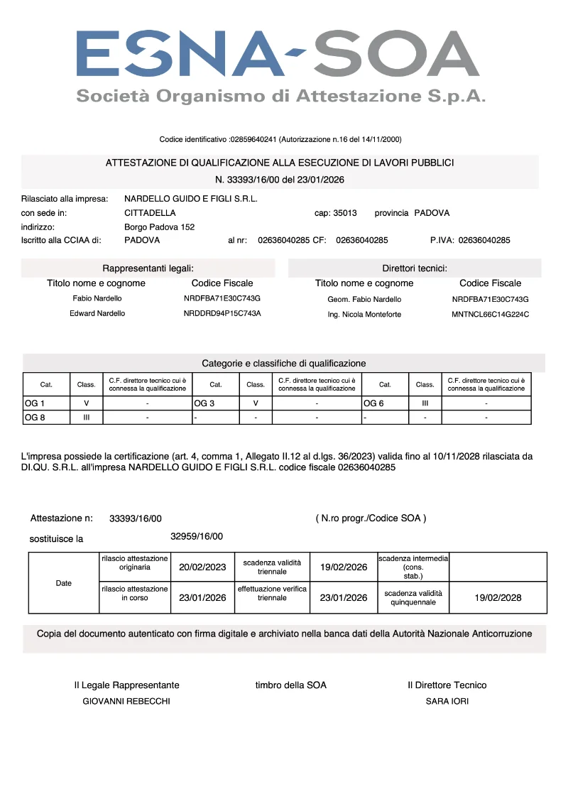 Attestazione SOA